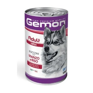 Gemon dog maxi adult - konzerva Govedina i Pirinač 1250g