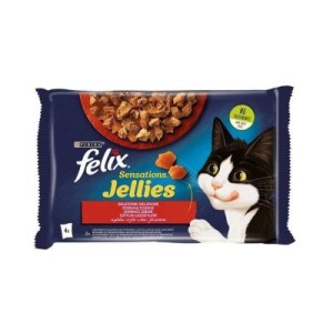 Felix Sensations Govedina i Piletina u Želeu 4x85g