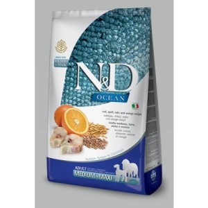 N&D Ocean Medium & Maxi Codfish, Spelt ,Oats & Orange 12kg