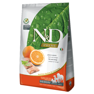N&D Prime Hrana za pse Medium Adult, Riba i Pomorandža - 2.5 kg