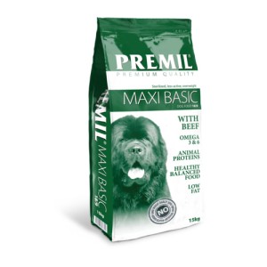 Premil MAXI BASIC - granule 18/9 - hrana za normalno aktivne i gojazne pse 1kg
