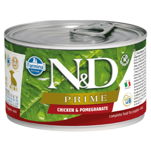 N&D Prime konzerva za štence Mini Puppy, Nar i Piletina, 140 g