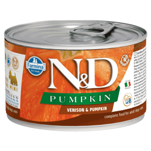 N&D Pumpkin konzerva za pse Mini Adult, Bundeva i Jelen, 140 g