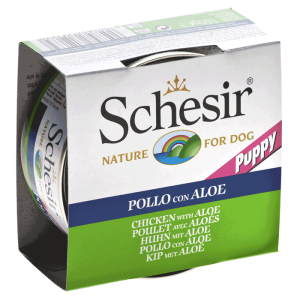 Schesir konzerva za štence Piletina & Aloja, 150 g