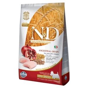 N&D Low Grain Hrana za pse Mini Adult, Piletina & Nar - 2.5 kg