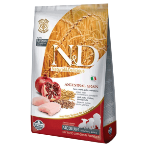 N&D Low Grain Hrana za štence Medium Puppy, Piletina & Nar - 12 kg