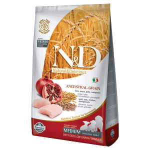 N&D Low Grain Hrana za štence Medium Puppy, Piletina & Nar - 2.5 kg