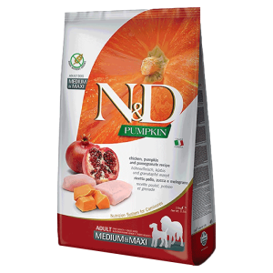 N&D Pumpkin Medium/Maxi Adult, Bundeva & Piletina - 2.5 kg