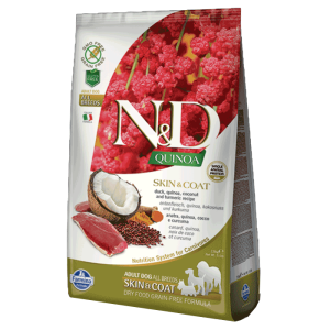 N&D Quinoa Skin & Coat, Kinoa & Pačetina - 2.5 kg