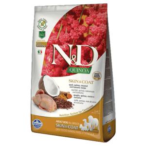 N&D Quinoa Skin & Coat, Kinoa & Prepelica - 7 kg