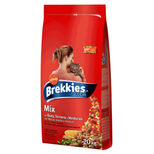 Brekkies Hrana za mačke Mix Govedina, 15 kg