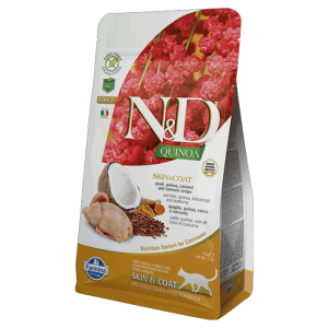 N&D Quinoa Skin and Coat, Kinoa i Prepelica, 1.5 kg