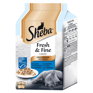 Sheba Fresh &amp; Fine Izbor Ribe, 6 x 50 g