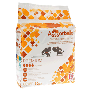 Asssorbello Pelene za štence Premium, 10 kom - 60 x 60 cm