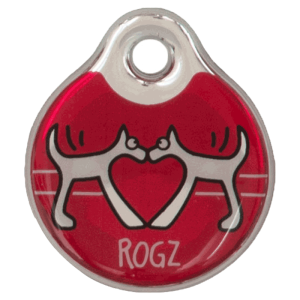 Rogz ID privezak za pse Red Heart - S