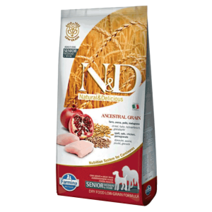 N&D Low Grain Medium/Maxi Senior, Piletina & Nar, 12 kg