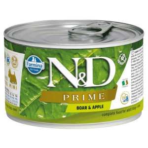 N&D Prime konzerva za pse Mini Adult, Jabuka i Divlja Svinja, 140 g
