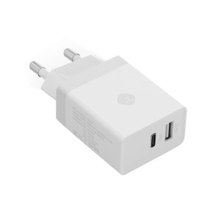 Teracell KUĆNI PUNJAČ Evolution DLSTC04 Fast UBS 2,4A + PD max 3A MicroUSB kabel Beli 040653