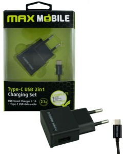 MAX MOBILE 2U1 KUĆNI PUNJAČ USB+ TYPE C KABEL 2.4A