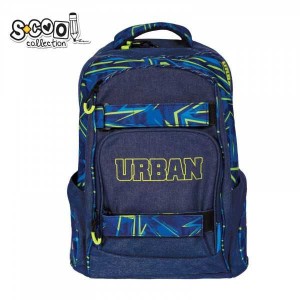 S-COOL Ranac anatomski Urban green lines SC1688