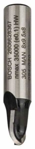 BOSCH Glodalo za poluokrugle kanale 2608628367/ 8 mm/ R1 4 mm/ D 8 mm/ L 9/2 mm/ G 40 mm
