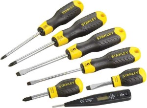 STANLEY Odvijači cushion grip /set 6kom +tester 220v