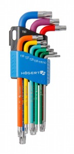 HOGERT Set Torx ključeva 9 kom produženi u boji