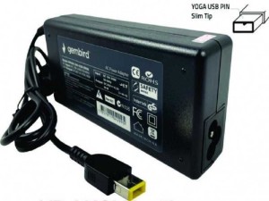 GEMBIRD NPA40-200-2250 (IB01) punjač za laptop 40W-20V-2.25A/ USB Yellow PIN (983 Alt=IB04) 38963