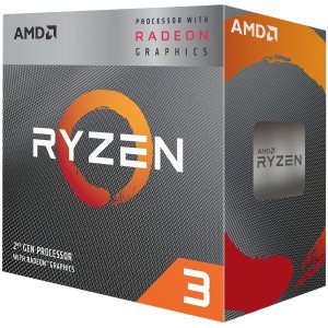 AMD CPU Desktop Ryzen 3 4C/4T 3200G (4.0GHz/6MB/65W/AM4) box/ RX Vega 8 Graphics/ with Wraith Stealth cooler