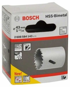 BOSCH Testera za otvore HSS-bimetal za standardne adaptere 2608584143/ 43 mm/ 1 11/16