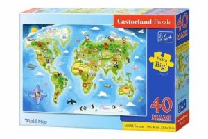 CASTORLAND Mapa sveta/ 40 delova
