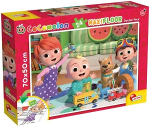 LISCIANI Puzzle Maxi Cocomelon A Sunny Day for Play 2u1 složi I oboji - 24 dela