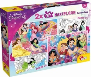 LISCIANI Puzzle SuperMaxi Princess 2u1 složi I oboji - 2x24