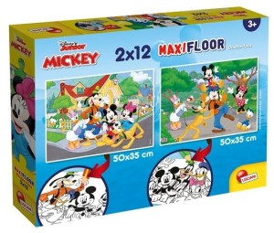 LISCIANI Puzzle SuperMaxi Mickey 2u1 složi I oboji - 2x12