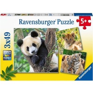 Ravensburger puzzle – Panda/ tigar/ lav - 3x49 delova