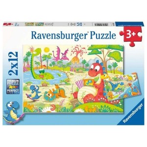 Ravensburger puzzle - Omiljeni dinosaurusi - 2x12 delova