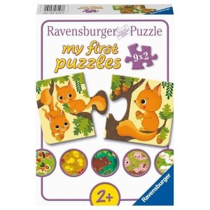 Ravensburger puzzle - Zivotinje I njihovi mladunci - 9x2
