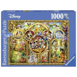 Ravensburger puzzle - Diznijevi likovi u zlatu  -1000 delova