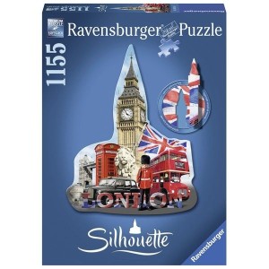 Ravensburger puzzle - Big Ben silueta -  800-1200  delova