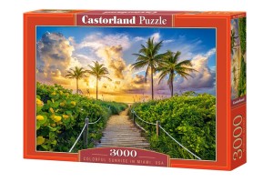 CASTORLAND Puzzle Colorful Sunrise In Miami - 3000 delova