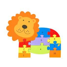 Orange tree toys - Drvene puzzle - lav sa brojevima