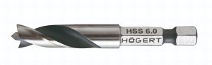 HOGERT Burgija s šestougaonim prihvatom 1/4-inch HSS fi 6 mm l=60 mm