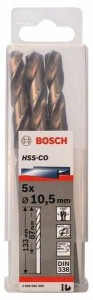 BOSCH Burgija za metal HSS-Co/ DIN 338 2608585900/ 10/5 x 87 x 133 mm