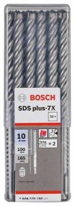 BOSCH Hamer burgija SDS plus-7X 2608576196/ 10 x 100 x 165 mm