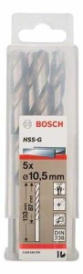 BOSCH Burgija za metal HSS-G/ DIN 338 2608595078/ 10/5 x 87 x 133 mm