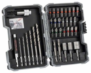 BOSCH 35-delni set burgija i bitova odvrtača 2607017328/ PH1; PH2; PH3; PZ1; PZ2; PZ3; SL3; SL4; SL5; SL6; H3; H4; H5; H6; T10; T15; T20; T20; T25; T27; T30; T40