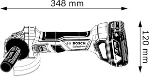 BOSCH Akumulatorska ugaona brusilica GWS 180-Li/ 2x4.0Ah