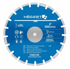 HOGERT Rezni segmentni dijamantski disk 125 mm laserski varen