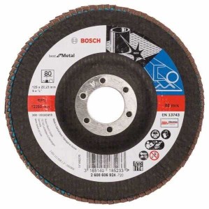 BOSCH Lamelni brusni disk X571/ Best for Metal 2608606924/ Prečnik 125 mm; granulacija 80/ kolenasti