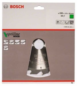 BOSCH List kružne testere Optiline Wood 2608641184/ 190 x 30 x 2/0 mm/ 16